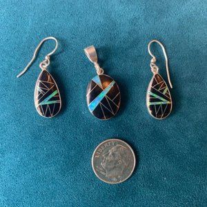 Native American pendant and earrings